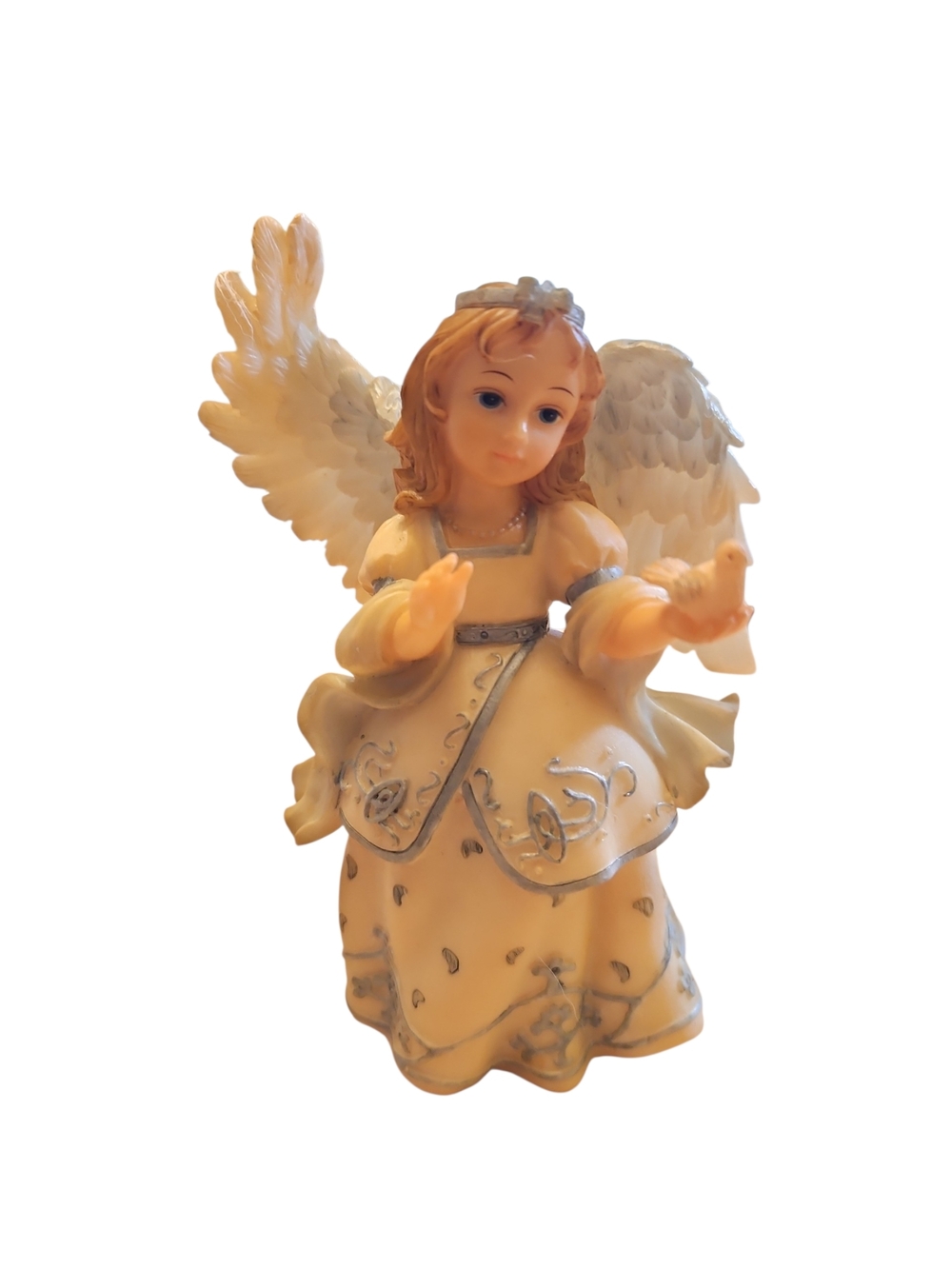 Montefiori Collection Angel Wings Figurine Dove Resin Shelf Sitter Blue White A2
